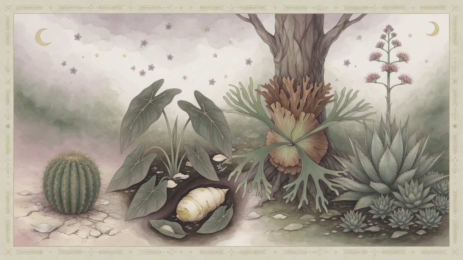 一度で全部を失う植物たちのイラスト